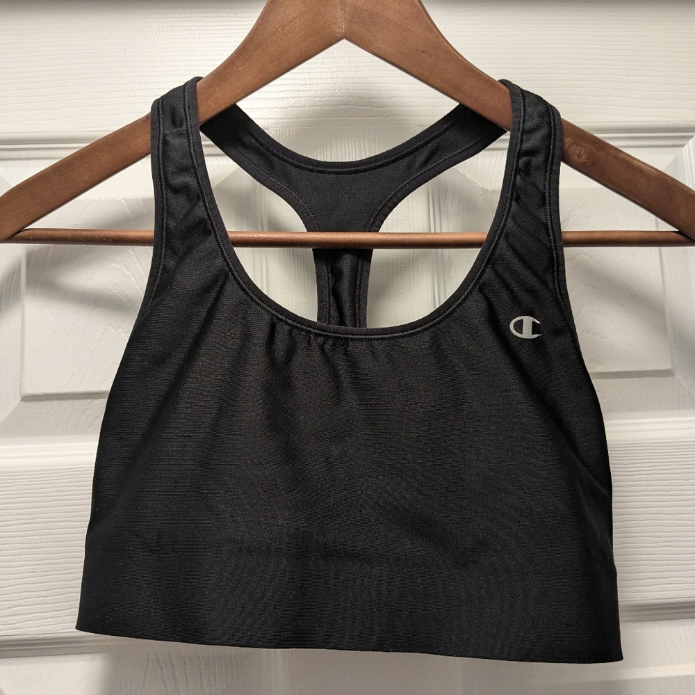 Champion black sports bra size medium